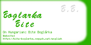 boglarka bite business card