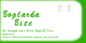 boglarka bite business card